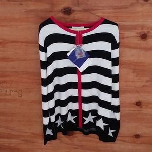 Susan Graver Cotton Cardigan SZ M *VINTAGE*